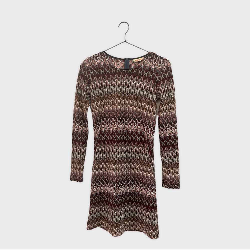 Silk knit mini dress
